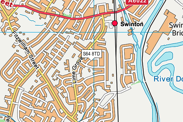 S64 8TD map - OS VectorMap District (Ordnance Survey)