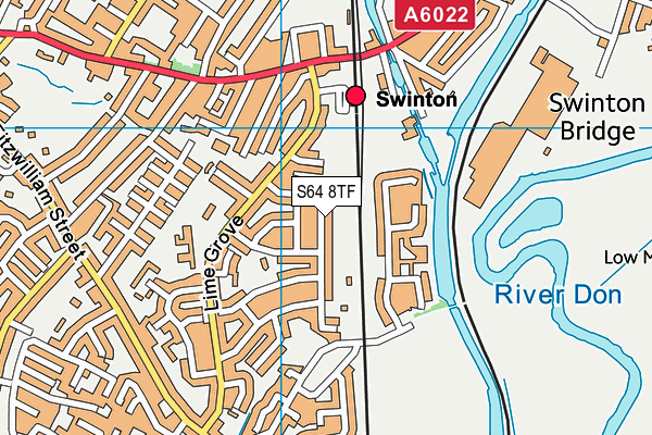 S64 8TF map - OS VectorMap District (Ordnance Survey)