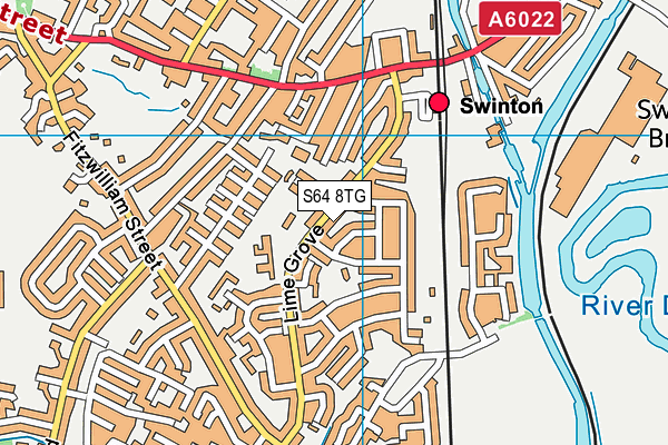 S64 8TG map - OS VectorMap District (Ordnance Survey)