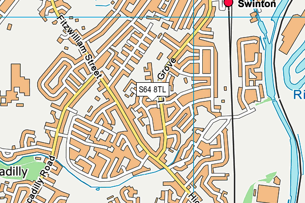 S64 8TL map - OS VectorMap District (Ordnance Survey)