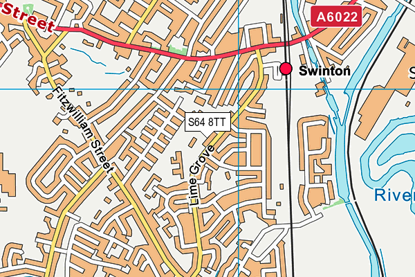 S64 8TT map - OS VectorMap District (Ordnance Survey)