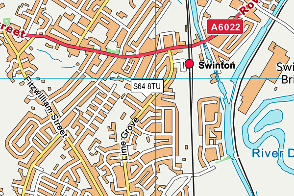 S64 8TU map - OS VectorMap District (Ordnance Survey)