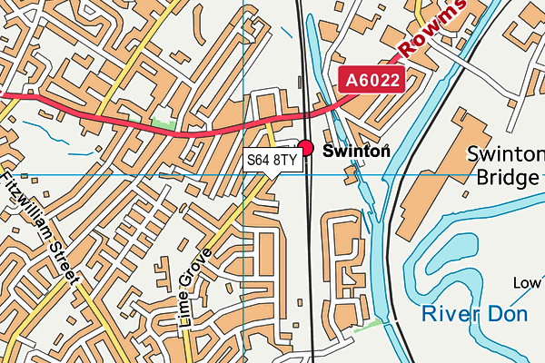 S64 8TY map - OS VectorMap District (Ordnance Survey)