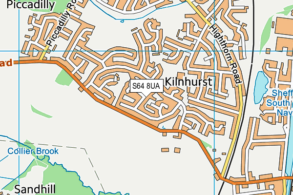 S64 8UA map - OS VectorMap District (Ordnance Survey)