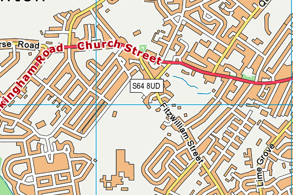 S64 8UD map - OS VectorMap District (Ordnance Survey)