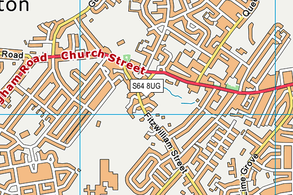 S64 8UG map - OS VectorMap District (Ordnance Survey)