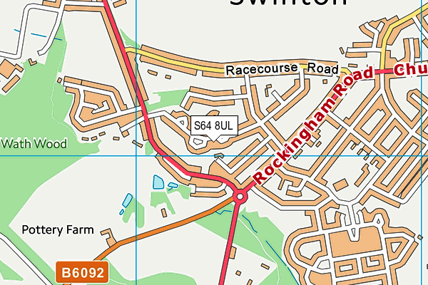 S64 8UL map - OS VectorMap District (Ordnance Survey)