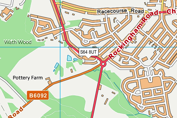 S64 8UT map - OS VectorMap District (Ordnance Survey)