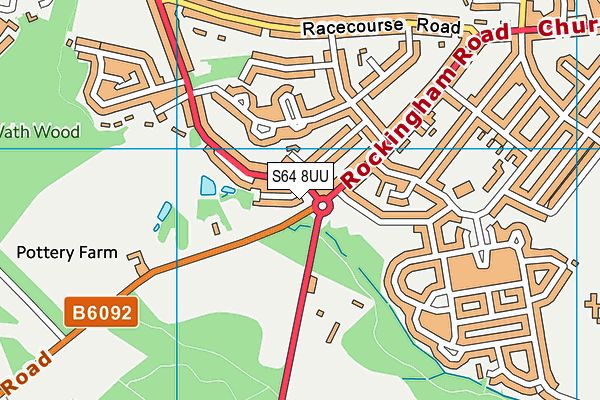 S64 8UU map - OS VectorMap District (Ordnance Survey)