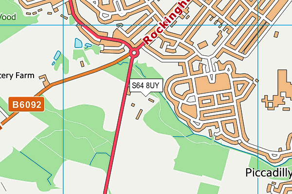 S64 8UY map - OS VectorMap District (Ordnance Survey)