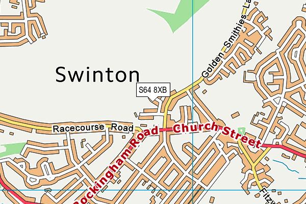 S64 8XB map - OS VectorMap District (Ordnance Survey)