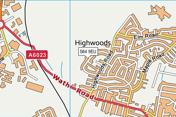 S64 9EU map - OS VectorMap District (Ordnance Survey)