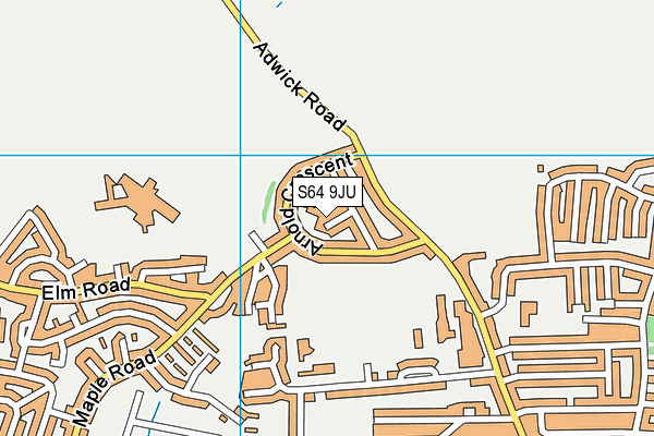 S64 9JU map - OS VectorMap District (Ordnance Survey)