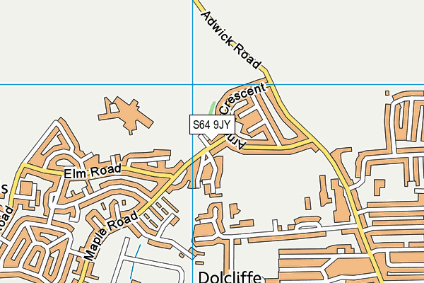 S64 9JY map - OS VectorMap District (Ordnance Survey)