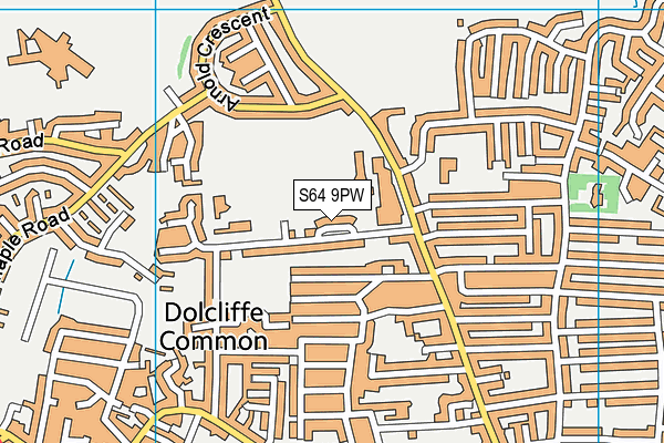 S64 9PW map - OS VectorMap District (Ordnance Survey)