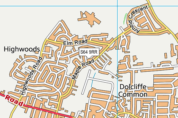 S64 9RR map - OS VectorMap District (Ordnance Survey)