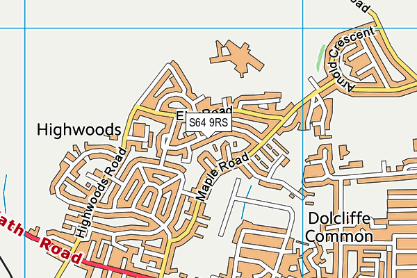 S64 9RS map - OS VectorMap District (Ordnance Survey)