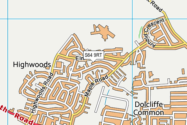 S64 9RT map - OS VectorMap District (Ordnance Survey)