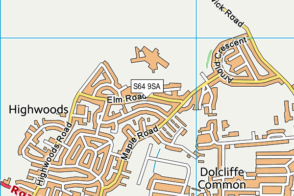 S64 9SA map - OS VectorMap District (Ordnance Survey)