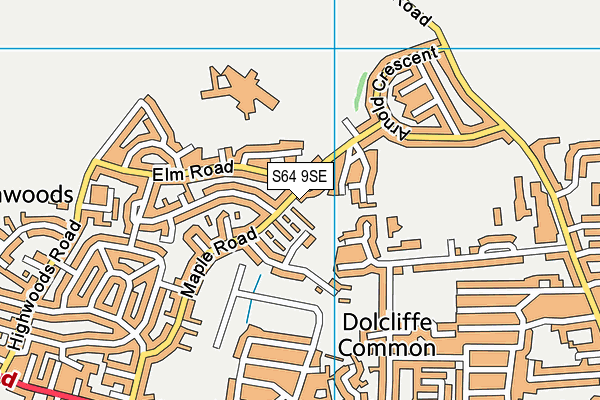 S64 9SE map - OS VectorMap District (Ordnance Survey)