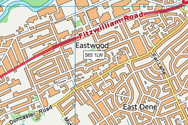 Coleridge Primary map (S65 1LW) - OS VectorMap District (Ordnance Survey)