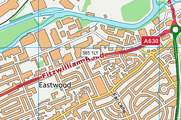 S65 1LY map - OS VectorMap District (Ordnance Survey)
