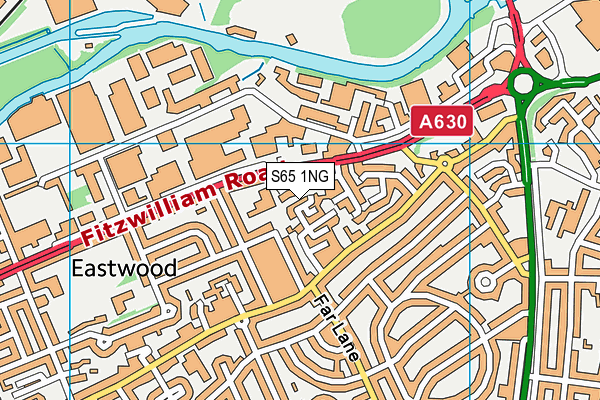 S65 1NG map - OS VectorMap District (Ordnance Survey)