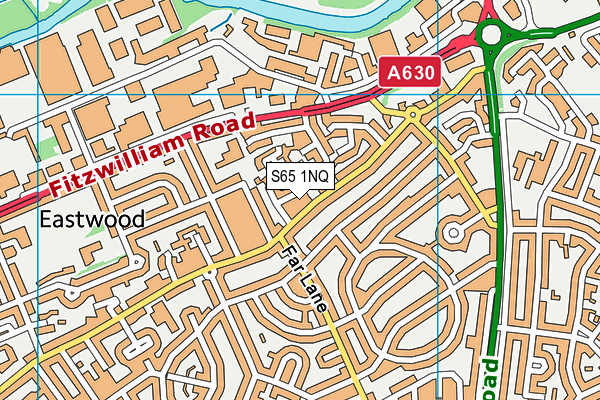 S65 1NQ map - OS VectorMap District (Ordnance Survey)