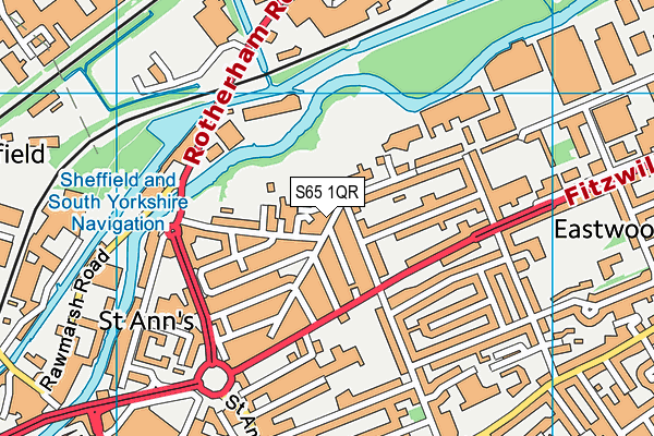 S65 1QR map - OS VectorMap District (Ordnance Survey)
