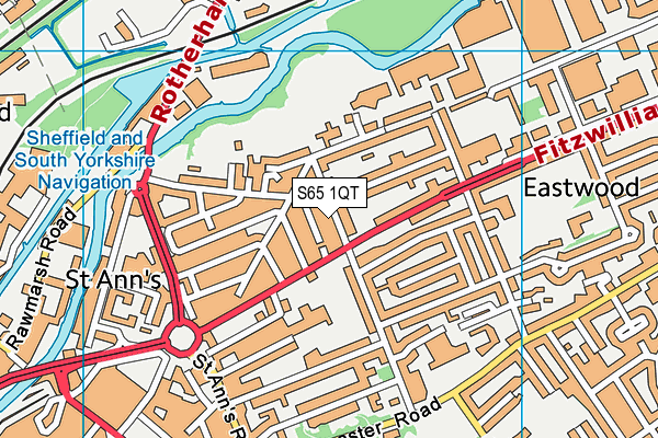 S65 1QT map - OS VectorMap District (Ordnance Survey)