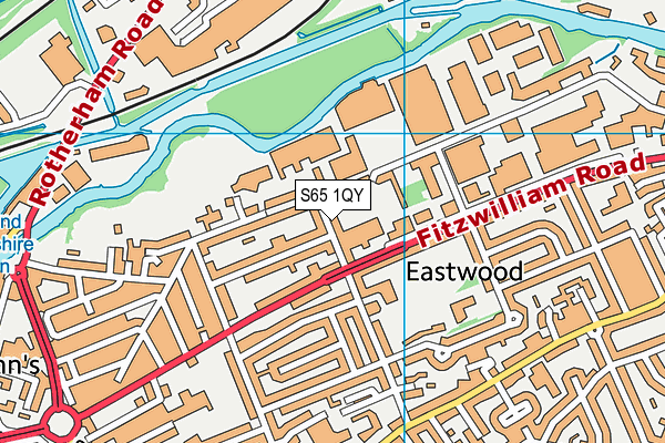 S65 1QY map - OS VectorMap District (Ordnance Survey)