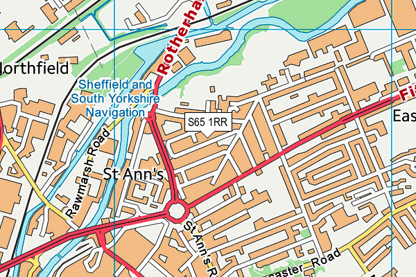 S65 1RR map - OS VectorMap District (Ordnance Survey)