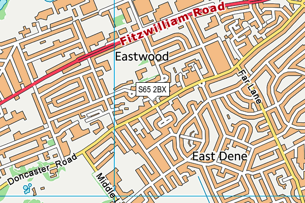 S65 2BX map - OS VectorMap District (Ordnance Survey)