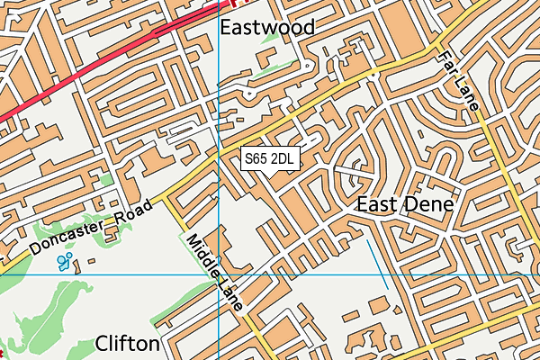 S65 2DL map - OS VectorMap District (Ordnance Survey)