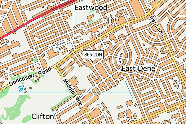 S65 2DN map - OS VectorMap District (Ordnance Survey)