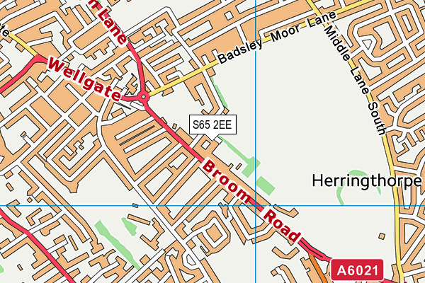 S65 2EE map - OS VectorMap District (Ordnance Survey)