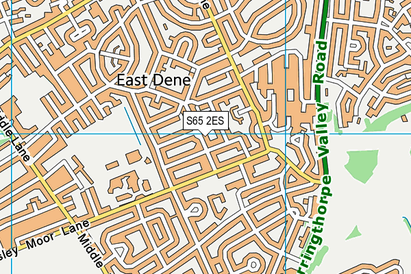 S65 2ES map - OS VectorMap District (Ordnance Survey)