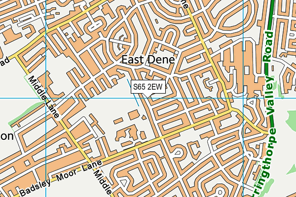 S65 2EW map - OS VectorMap District (Ordnance Survey)