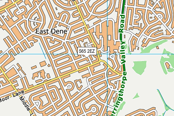 S65 2EZ map - OS VectorMap District (Ordnance Survey)