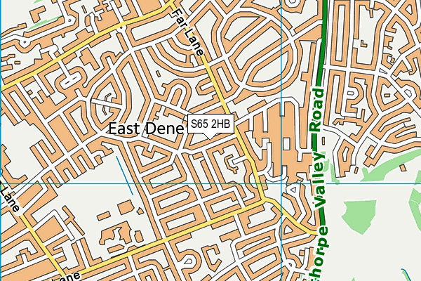 S65 2HB map - OS VectorMap District (Ordnance Survey)