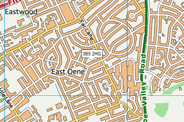 S65 2HG map - OS VectorMap District (Ordnance Survey)