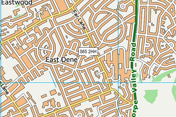 S65 2HH map - OS VectorMap District (Ordnance Survey)