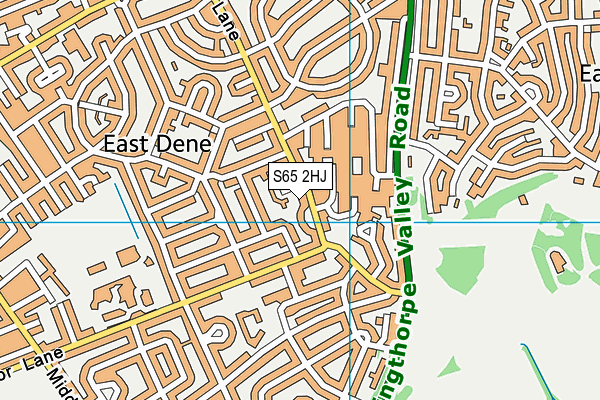 S65 2HJ map - OS VectorMap District (Ordnance Survey)