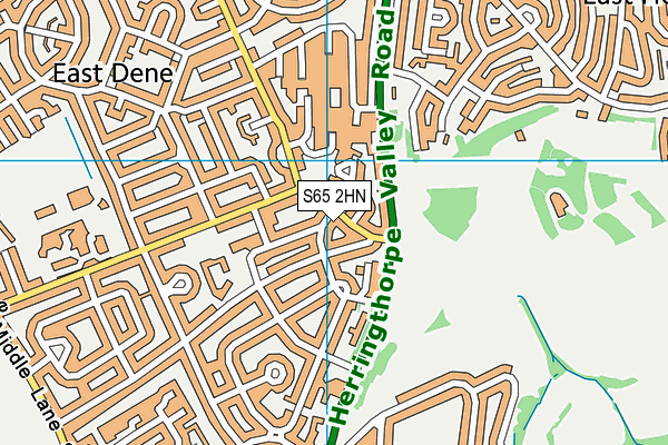 S65 2HN map - OS VectorMap District (Ordnance Survey)