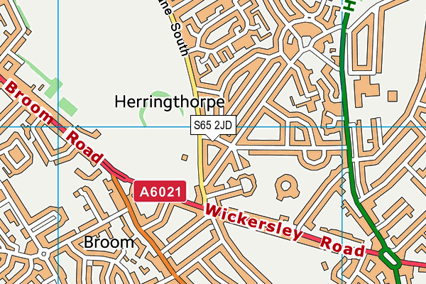S65 2JD map - OS VectorMap District (Ordnance Survey)