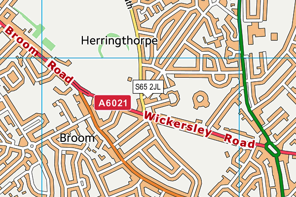 S65 2JL map - OS VectorMap District (Ordnance Survey)