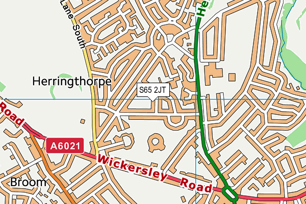 S65 2JT map - OS VectorMap District (Ordnance Survey)