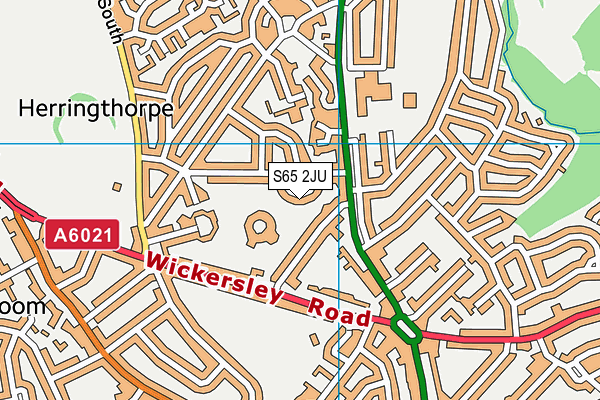 S65 2JU map - OS VectorMap District (Ordnance Survey)