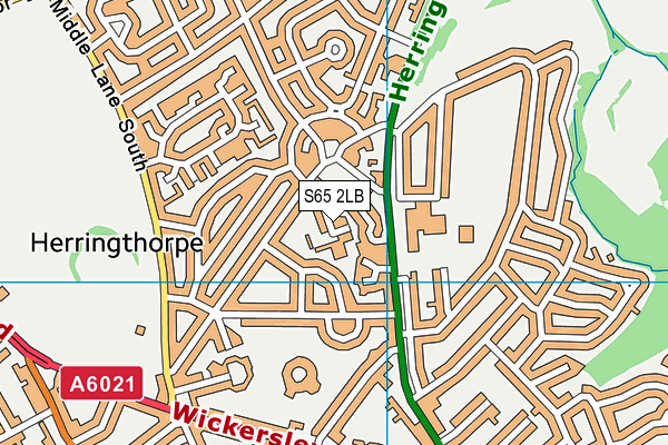 S65 2LB map - OS VectorMap District (Ordnance Survey)