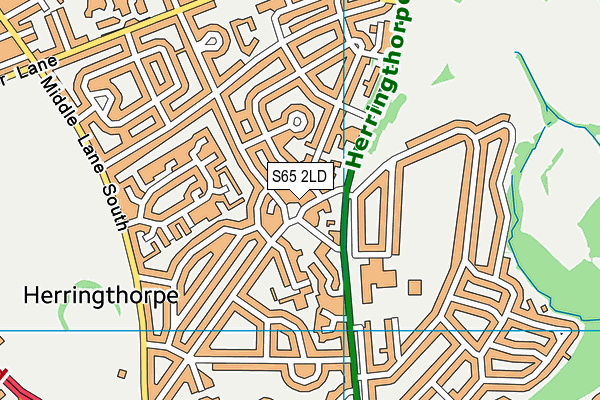 S65 2LD map - OS VectorMap District (Ordnance Survey)